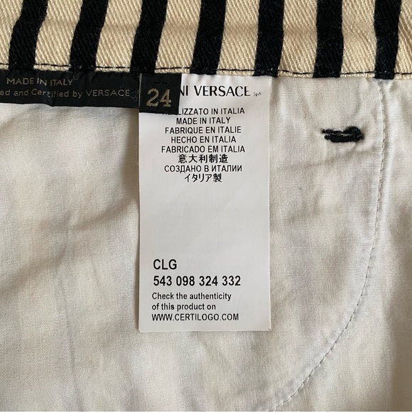 Versace Donna Jeans with Gold Medusa Button Size 24 - Picture 7 of 8